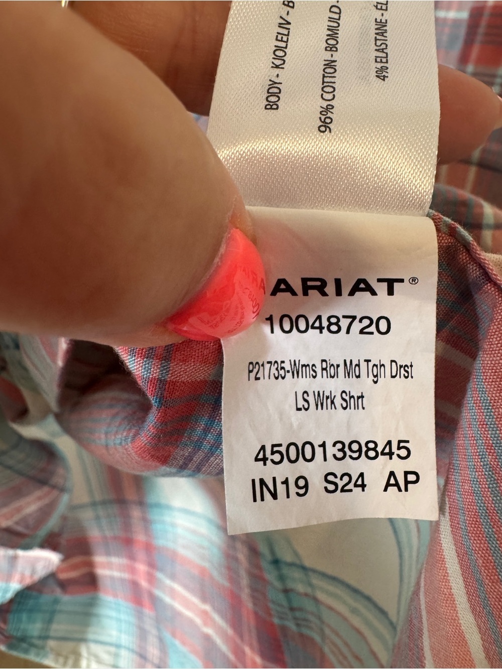 Ariat Women’s Rebar Vanilla Ice Plaid Made Tough Durastretch Work Shirt
Size Med - Picture 7 of 8